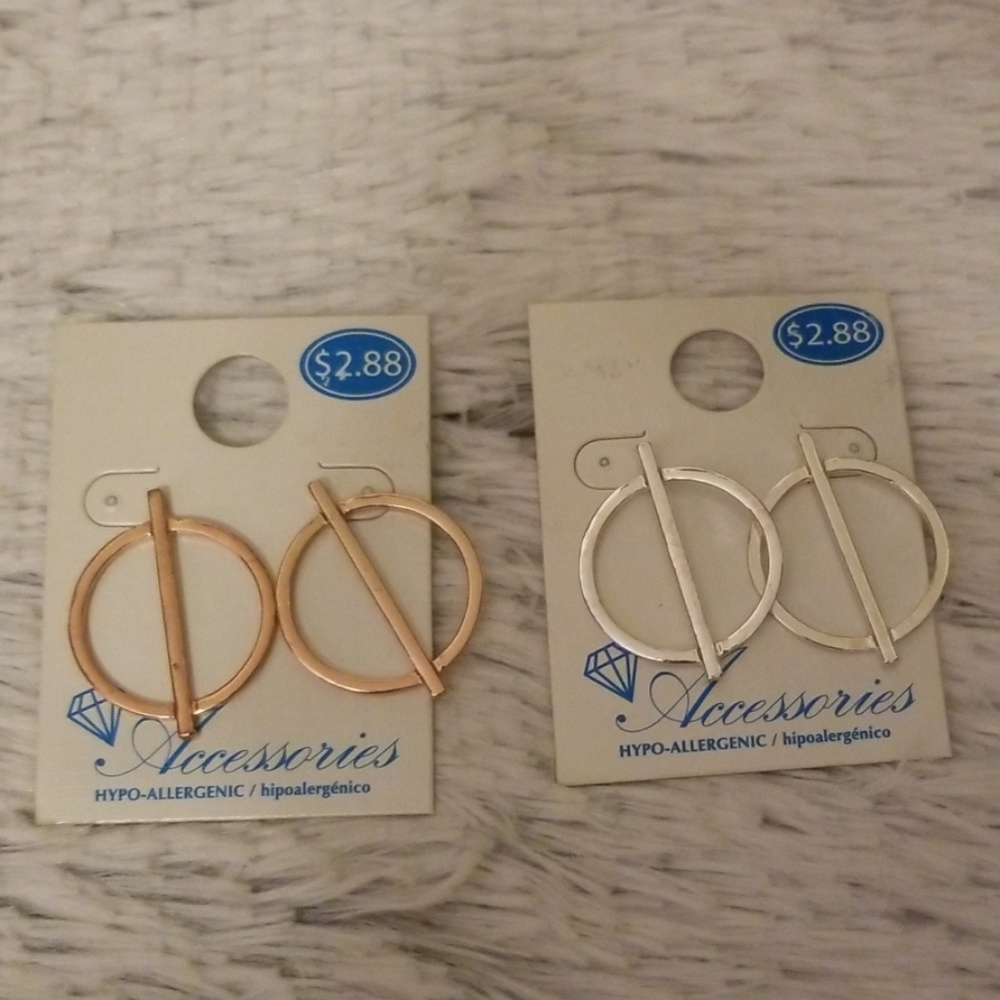 Hypo-allergenic Earrings 2 pairs